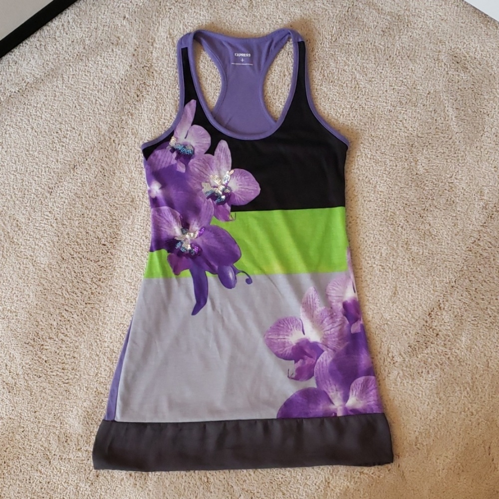 Express floral mini dress